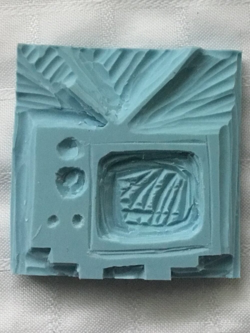 Two sides hand made rubber stamp